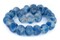Super Jumbo Recycled Glass Beads - Beaded Wall Hangings - Extra Large African Sea Glass Beads 32-35mm - The Bead Chest (Blue Swirl)